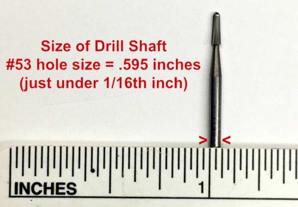 Size of drill shaft