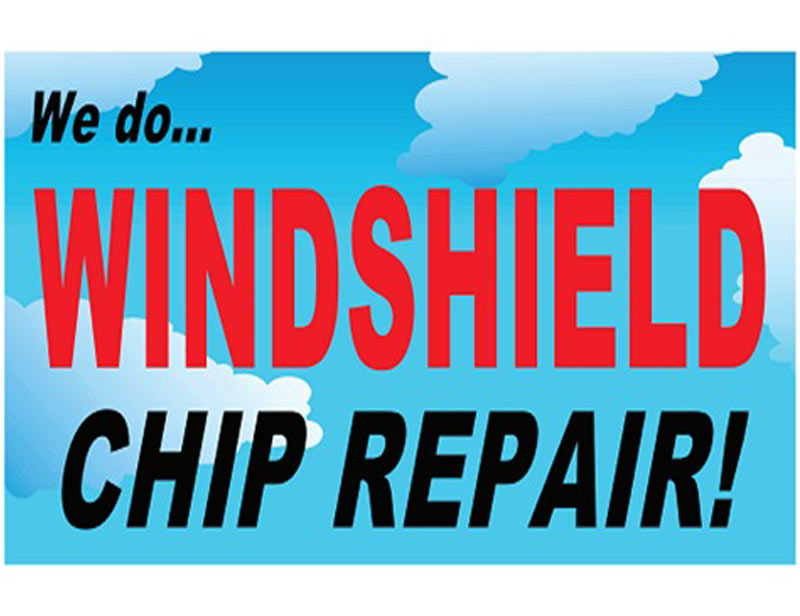 XXL Paint Windshield ROCK CHIP REPAIR All Weather Banner Sign NEW High Quality 
